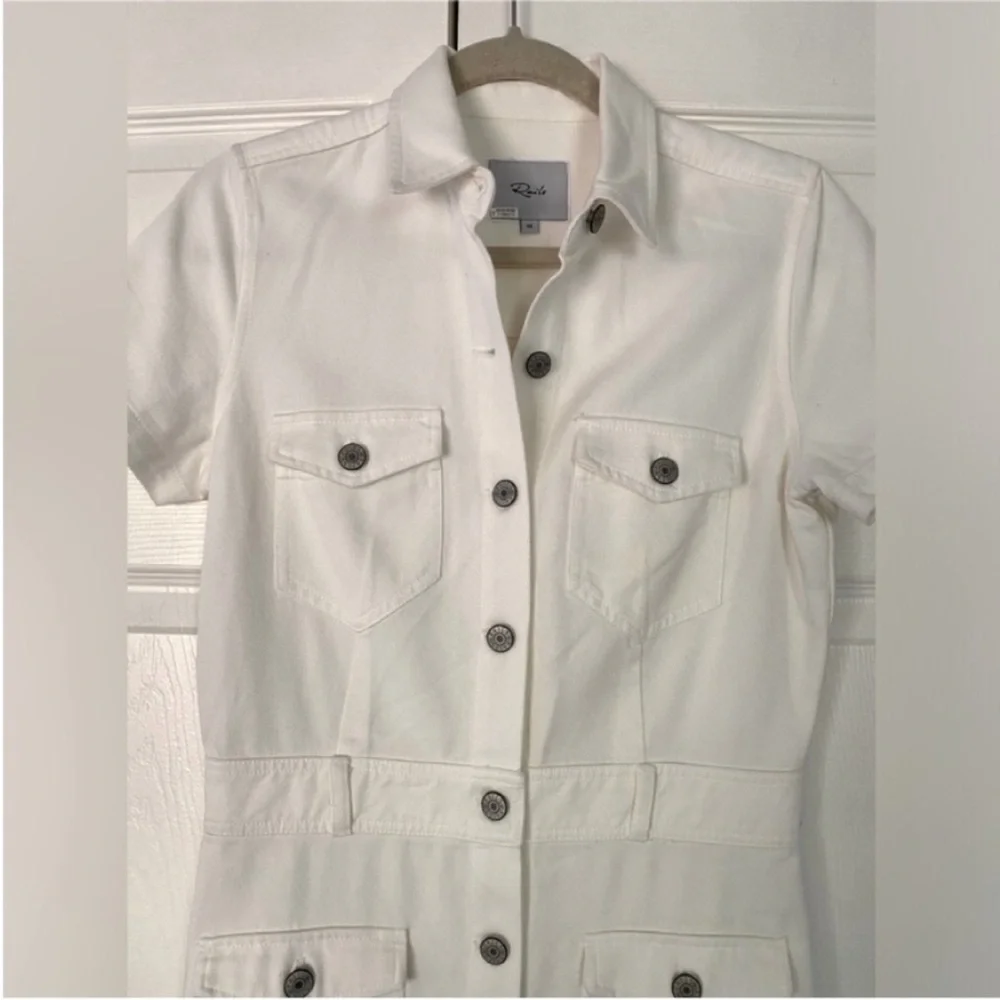 Rails Women’s Dress Danica Denim Jeans Dress Mini Button Down White Size XS - Picture 7 of 11